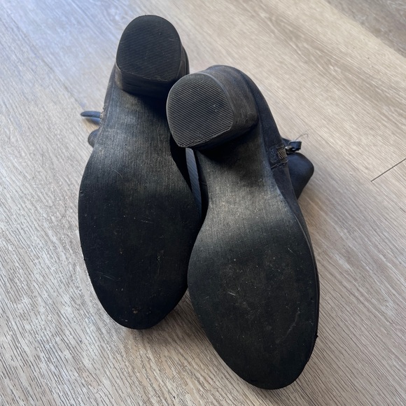 BP Black Leather “Trolley” Zip Ankle Booties Chunky Heel Size 7 from Nordstrom - Picture 10 of 10